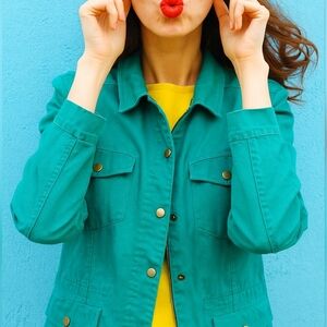 Market & Spruce Green Utility Jacket